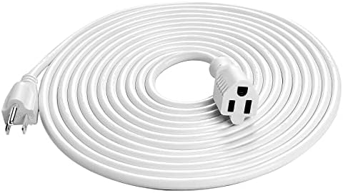 Unutarnji vanjski bijeli produžni kabel od 20 ft vodootporni, teški kabel 16 AWG Extension Perfect za kućni/ured za uporabu-3