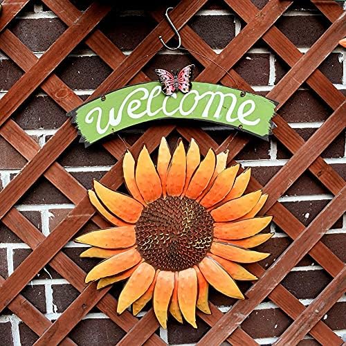 Grace Home Metal Vintage Viseći cvijet dobrodošlice natpisu vrata