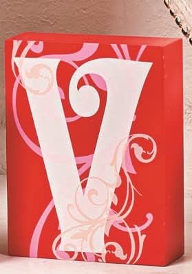 Ljubavni blokovi drveni V-Day poklon stol Top Dekoracija Kućni naglasak crvena ružičasta bijela svitka Dizajn oblika srca
