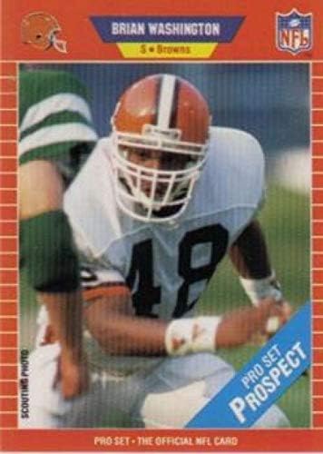 1989. Pro set 520 Brian Washington Cleveland Browns NFL nogometna menta