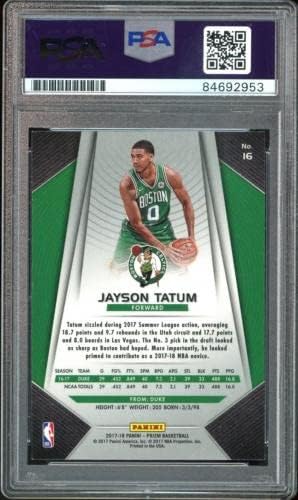 2017 Panini Prizm 16 Jayson Tatum RC na kartici Green Ink PSA/DNA Auto Gem Mint 10 - Nepopisane košarkaške kartice