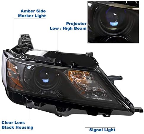 Halogena prednja svjetla projektora u crnoj boji S 6-inčnim bijelim LED prednjim svjetlima kompatibilna su s izdanjem u 2015-2019