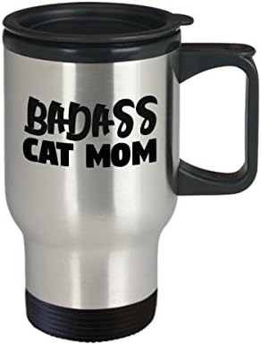 Mačka mama putnička šalica - ona je negativca najbolja neprikladna sarkastična šalica, keramička šalica kave sa smiješnim