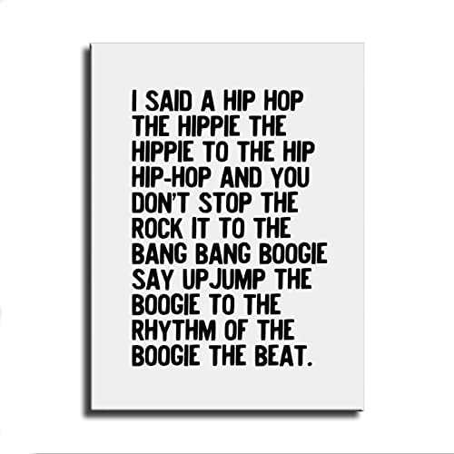 Lyyui reperi užitak glazbenog liričkog plakata, Dan očeva Poklon Rekao sam hip hop - poklon za njega - hip hop slika art