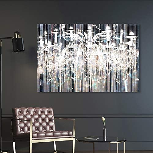 Oliver Gal Artist Co. Moda i glam zidne umjetničke platnene platnene otiske 'Diamond Shower' kućni dekor, 45 u x 30 in, crno,