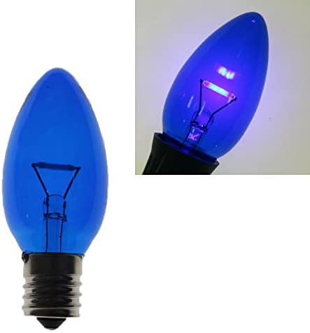 1-vatna plava LED Božićna zamjenska žarulja Edison Vintage LED žarulje sa žarnom niti 912 Baza kandelabra ukrasna svijeća