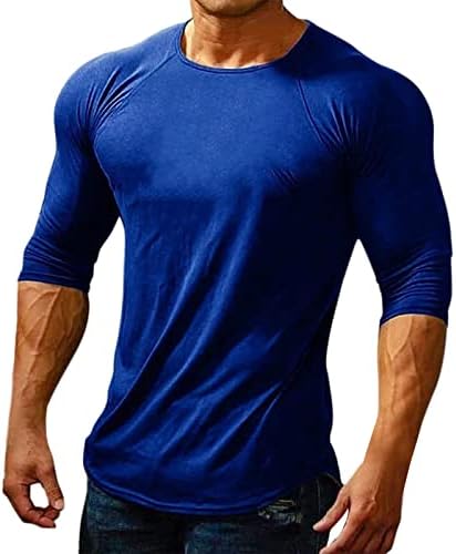 DkinOM muški trening majice vitke fit dugih rukava vlaga wicking twimir majica fitness bodybuilding mišić mišić trčanje vrhovi
