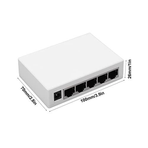 Naroote Ethernet Switch, US Plug 100240V Ethernet Unmanaged Desktop Switch Stabilan jednostavan za korištenje za igranje