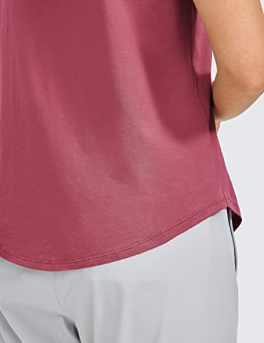 CRZ joga ženska pima pamučna košulja s kratkim rukavima majica joga majica atletski tee vrh