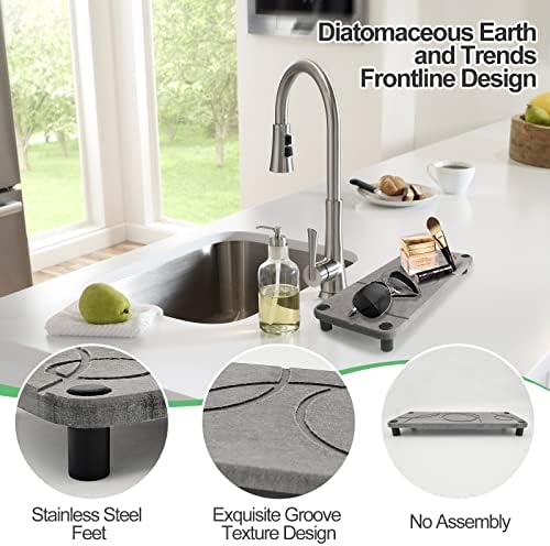 Slatki lav Diatomeot Earth kuhinjski sudoper Organizator, stalak za ladice sapuna, instant kamena spužvastog držača za upijanje