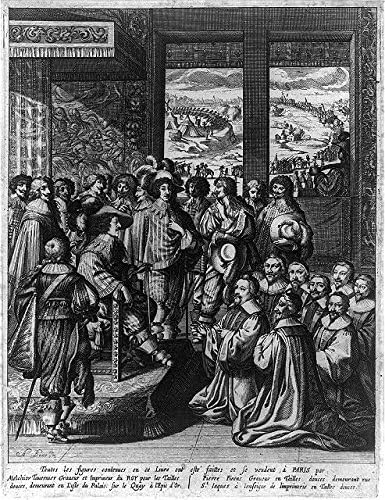 PovijesnaFindings Foto: Kralj koji daje priznanje, Louis XIII, prijestolje, Abraham Bosse, Cannons, Bell šatori