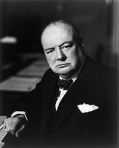 Sir Winston Churchill Portret 8x10 Silver Halonide Photo Print