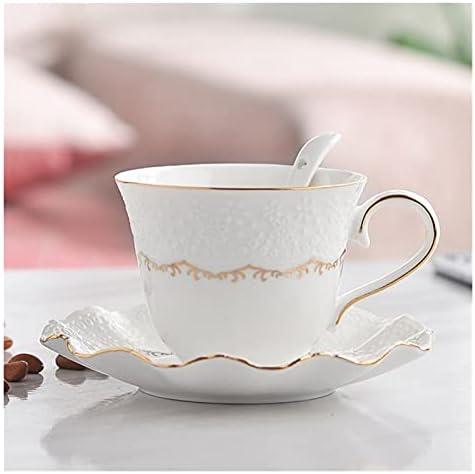 Šalica za kavu keramičke šalice i tanjuri postavljeni kontinentalni čaj Set šalica kave Bijeli porculan popodnevni čaj za
